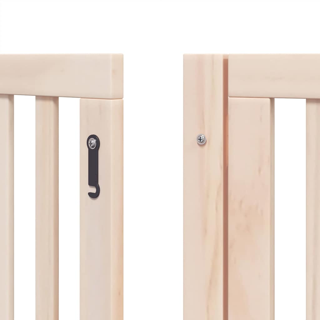 Zábrana pro psy s dvířky skládací 15 panelů 750 cm topol