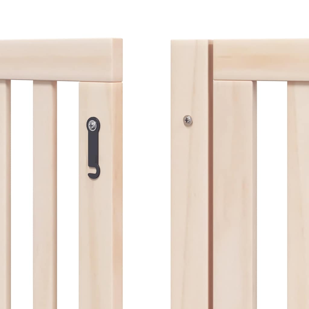 Zábrana pro psy s dvířky skládací 8 panelů 640 cm topol