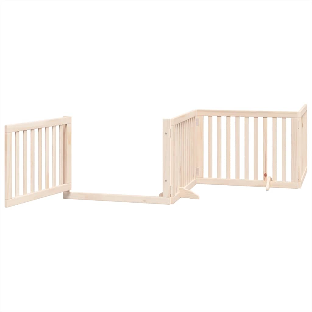 Zábrana pro psy s dvířky skládací 12 panelů 960 cm topol