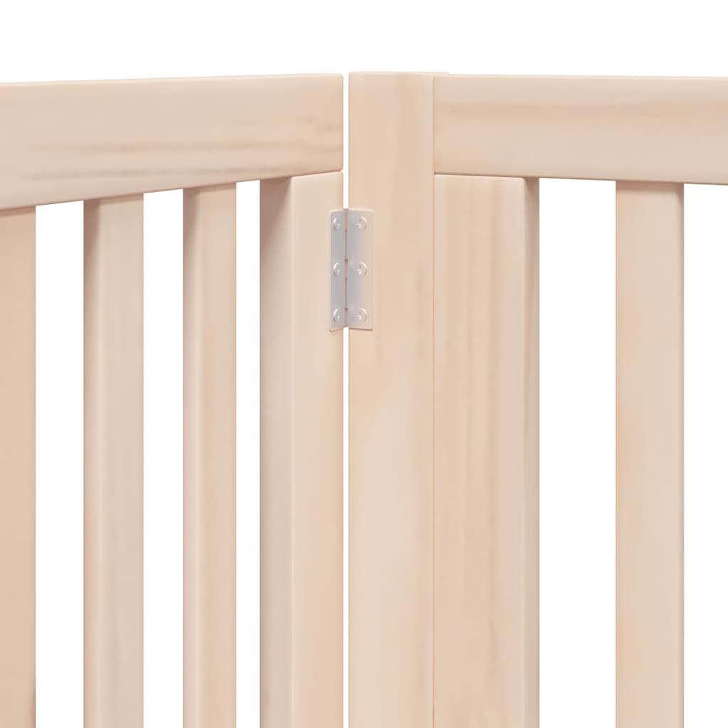 Zábrana pro psy s dvířky skládací 8 panelů 640 cm topol