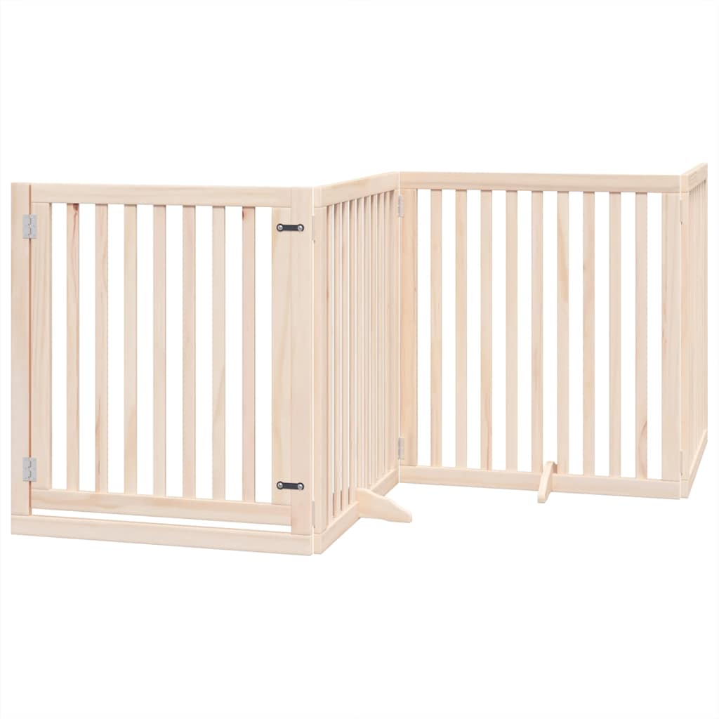 Zábrana pro psy s dvířky skládací 10 panelů 800 cm topol