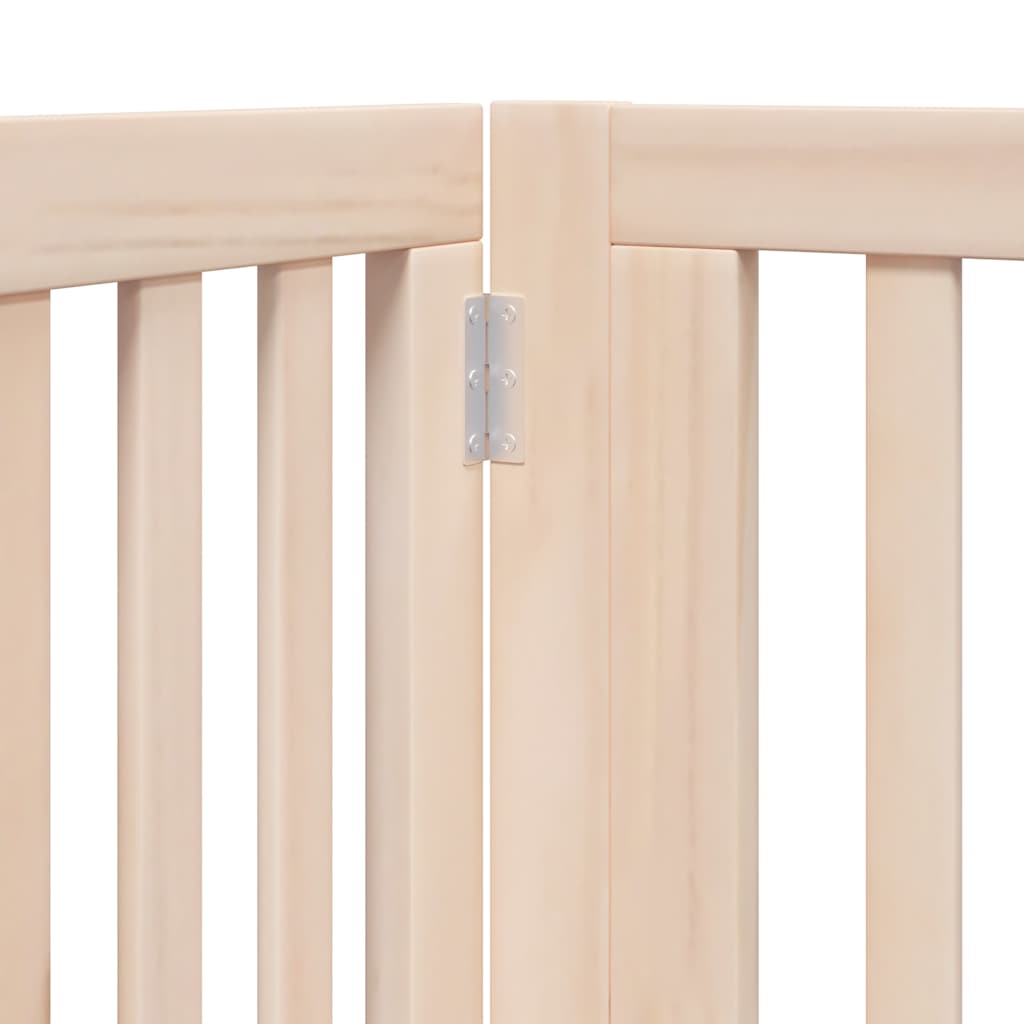 Zábrana pro psy s dvířky skládací 10 panelů 800 cm topol