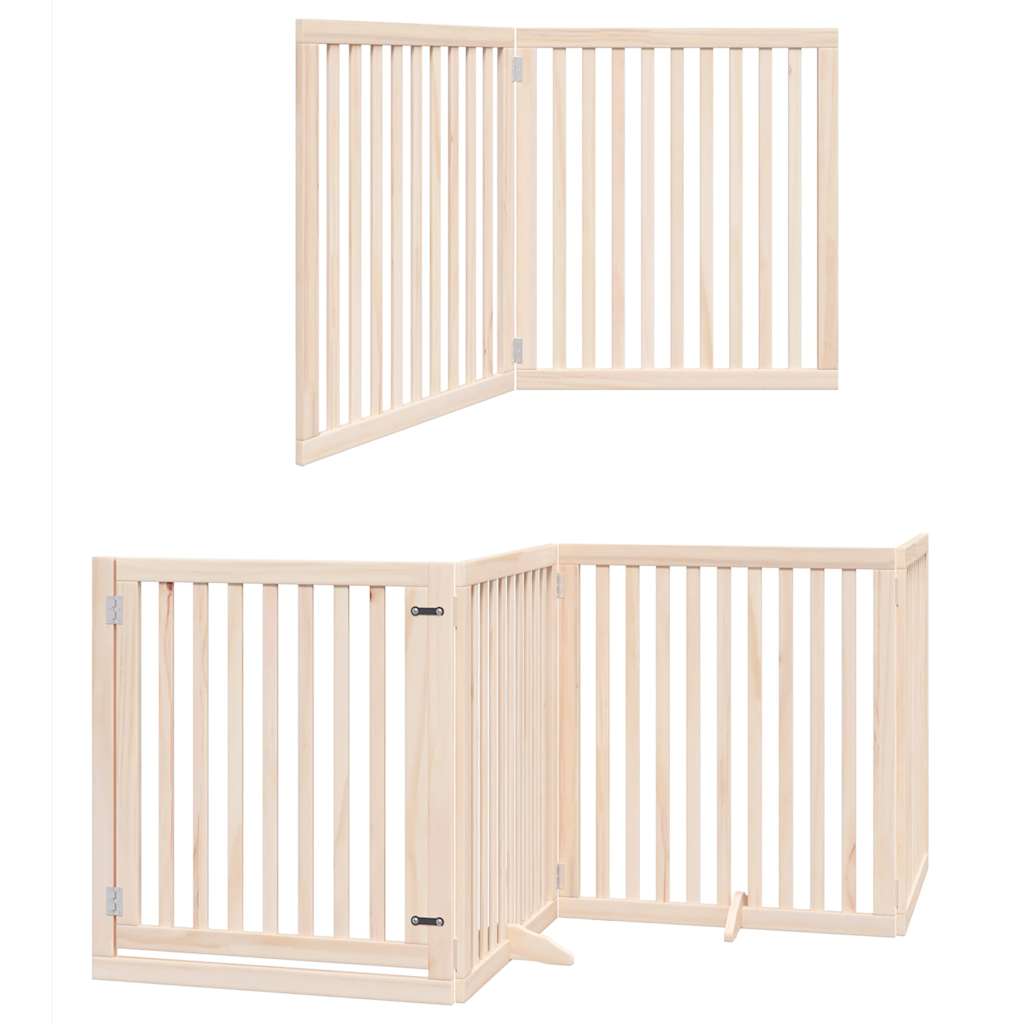 Zábrana pro psy s dvířky skládací 12 panelů 960 cm topol