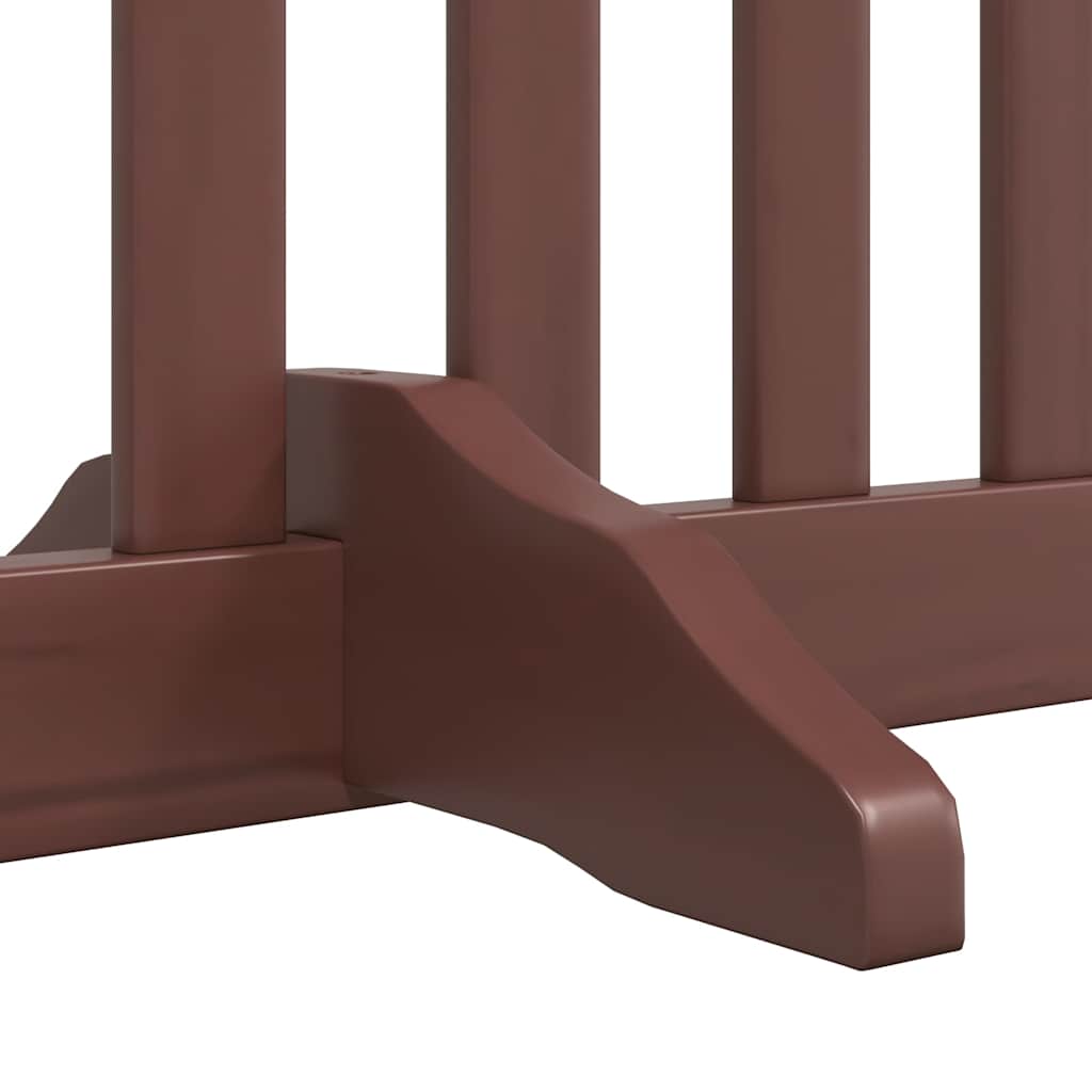 Zábrana pro psy s dvířky skládací 12 panelů hnědá 960 cm topol