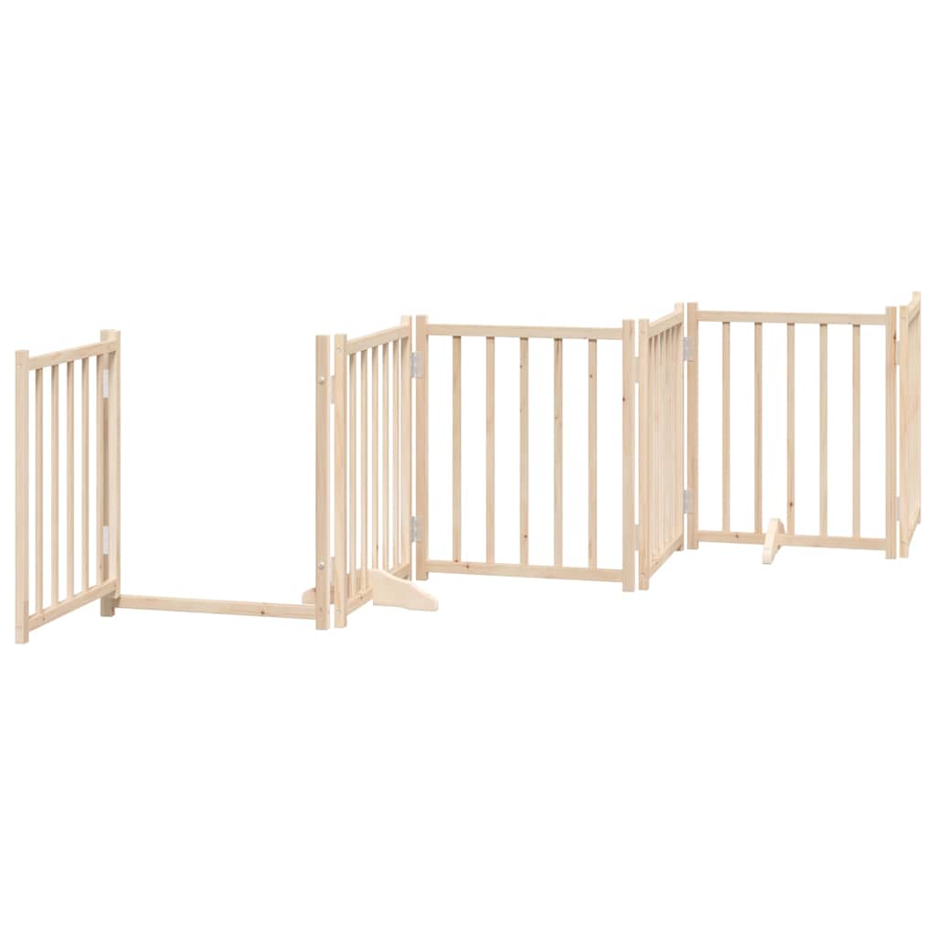 Zábrana pro psy s dvířky skládací 12 panelů 600 cm topol
