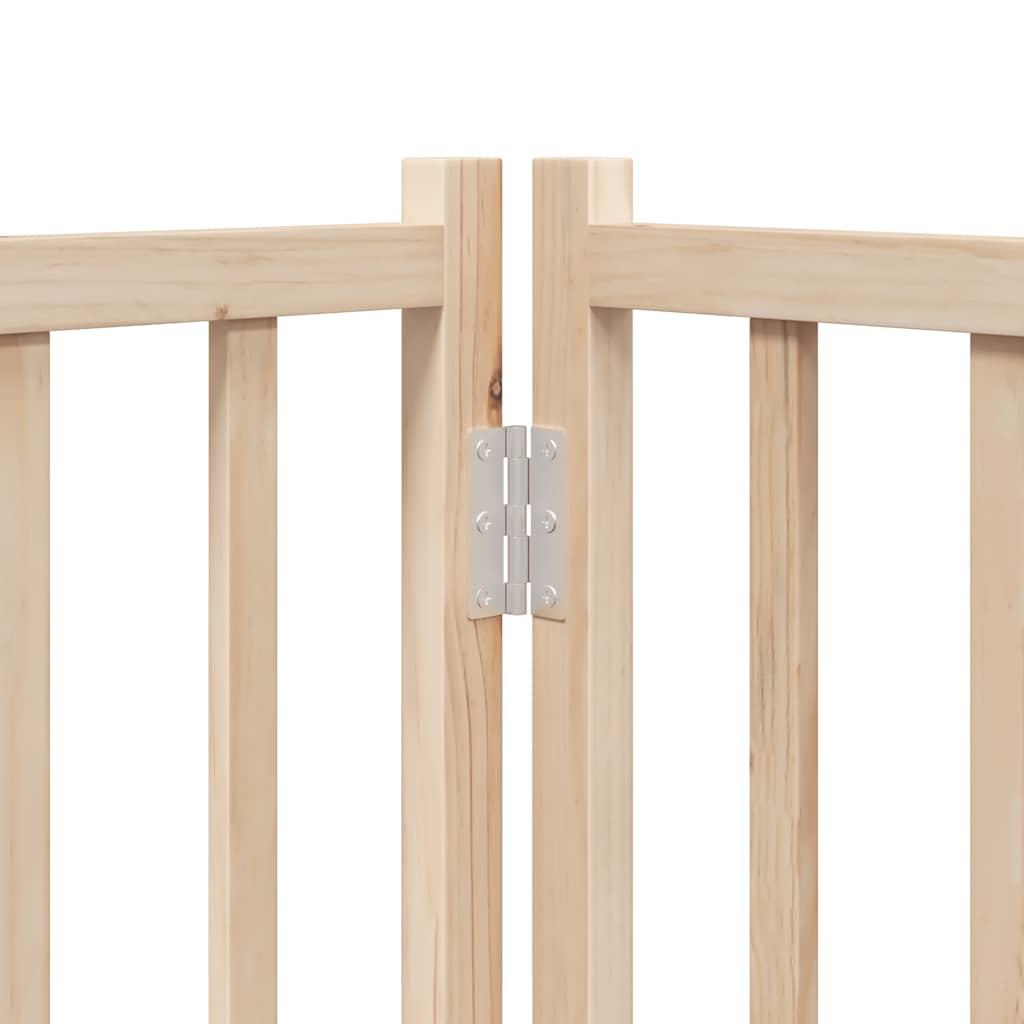 Zábrana pro psy s dvířky skládací 6 panelů 480 cm topol