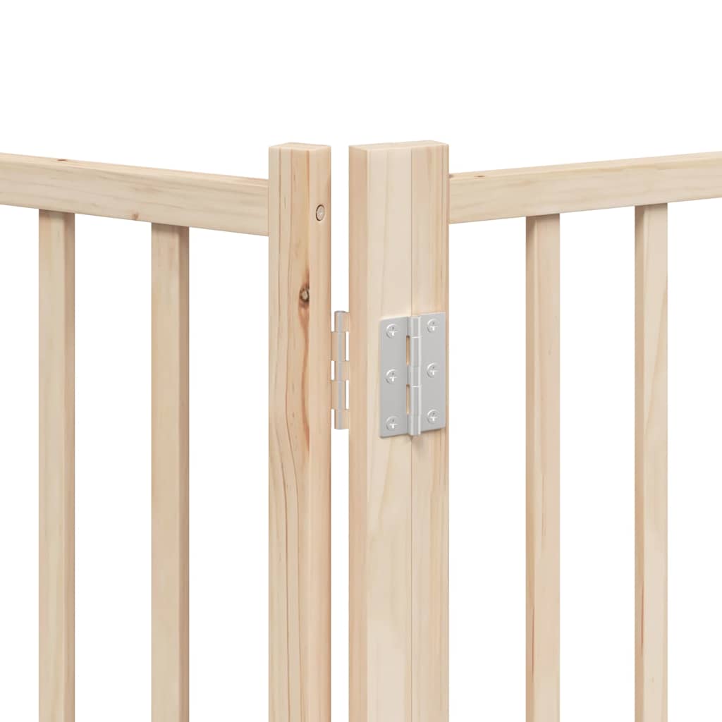 Zábrana pro psy s dvířky skládací 6 panelů 480 cm topol