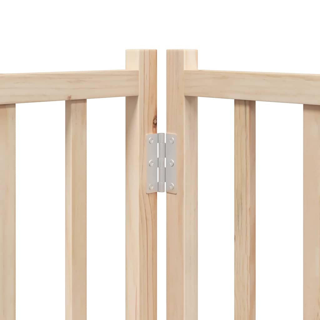 Zábrana pro psy s dvířky skládací 8 panelů 640 cm topol