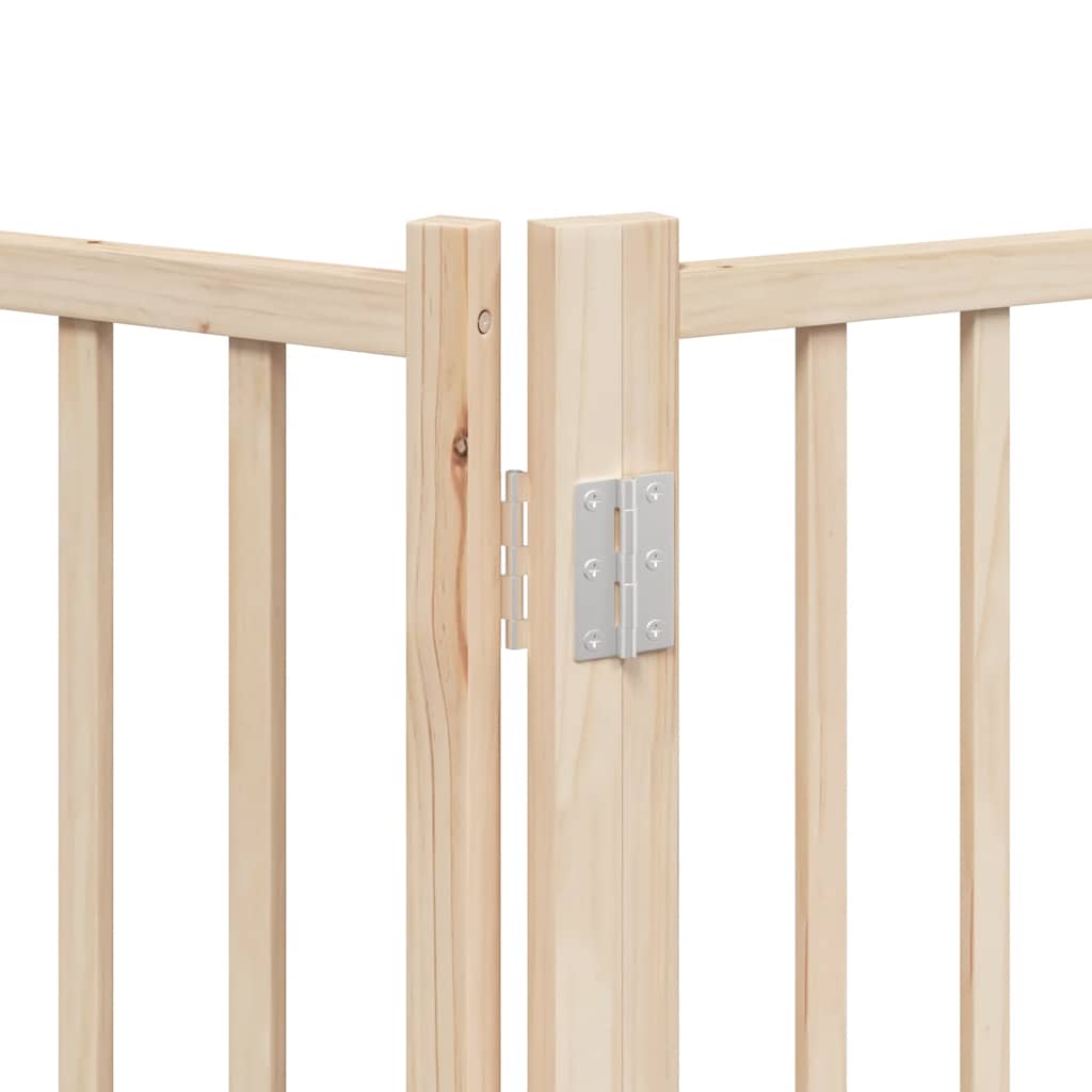 Zábrana pro psy s dvířky skládací 8 panelů 640 cm topol