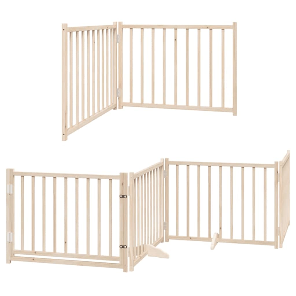 Zábrana pro psy s dvířky skládací 12 panelů 960 cm topol
