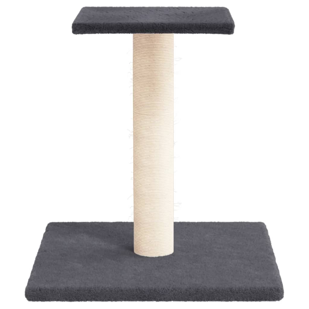 Škrabadlo pro kočky s plošinou tmavě šedé 38 cm