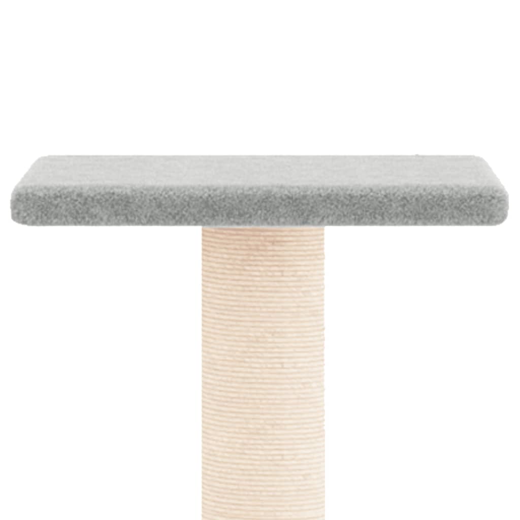Škrabadlo pro kočky se sisalovými sloupky světle šedé 73 cm