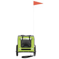 Načíst obrázek do prohlížeče galerie, Vozík za kolo pro psa zelený a šedý oxfordská tkanina a železo

