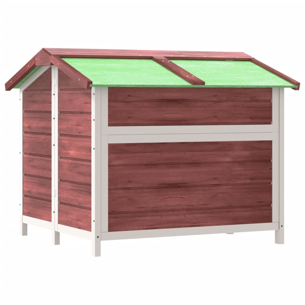 Psí bouda moka 96 x 87 x 80,5 cm masivní borové dřevo