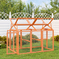 Načíst obrázek do prohlížeče galerie, Výběh hnědý 141 x 94 x 104 cm masivní borové dřevo
