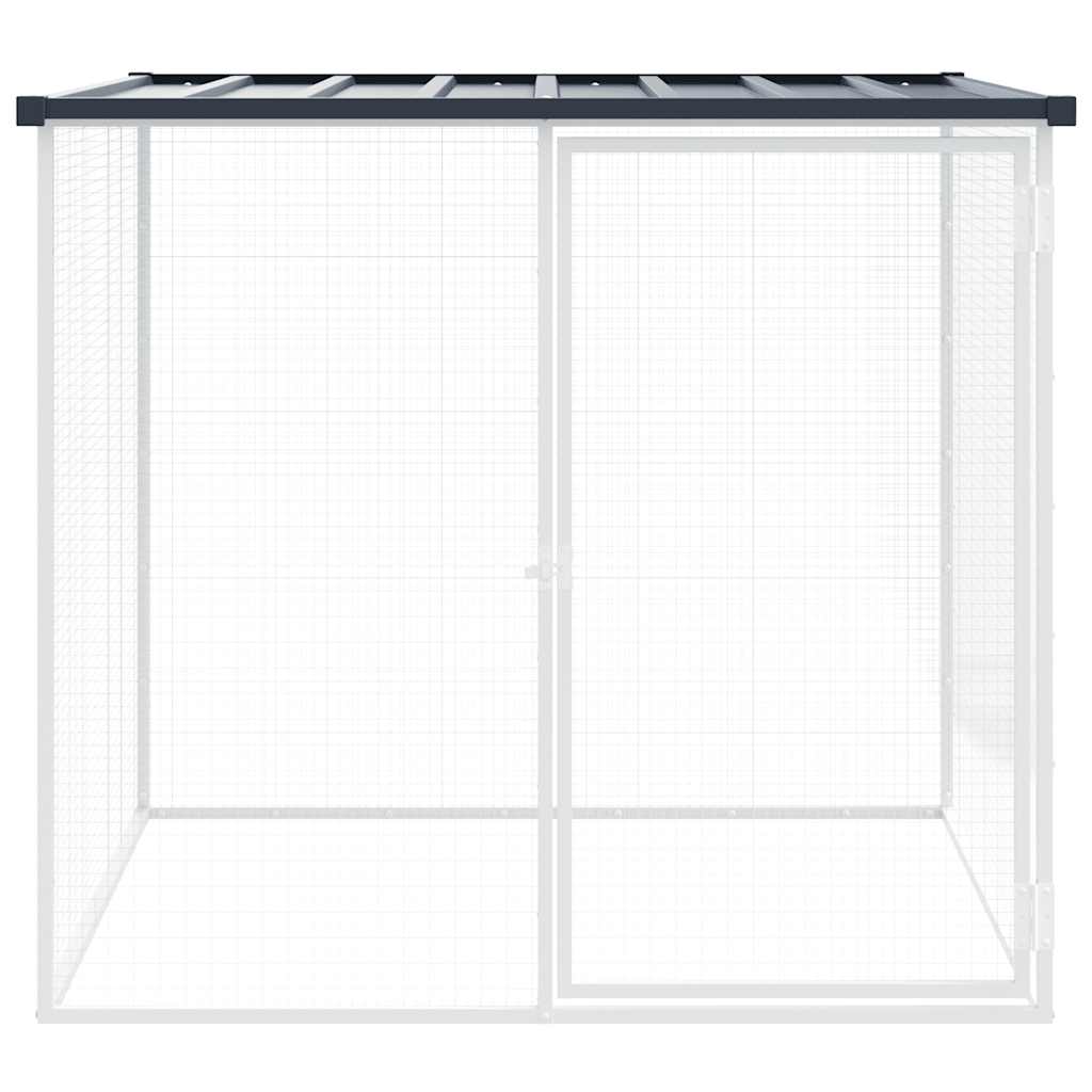 Klec pro kuřata se střechou antracitová 103 x 98 x 90 cm ocel