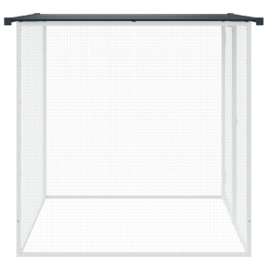 Klec pro kuřata se střechou antracitová 103 x 98 x 90 cm ocel