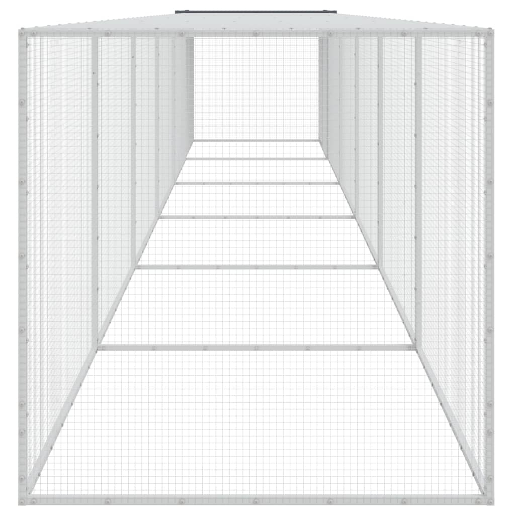 Klec pro kuřata se střechou antracitová 603 x 98 x 90 cm ocel