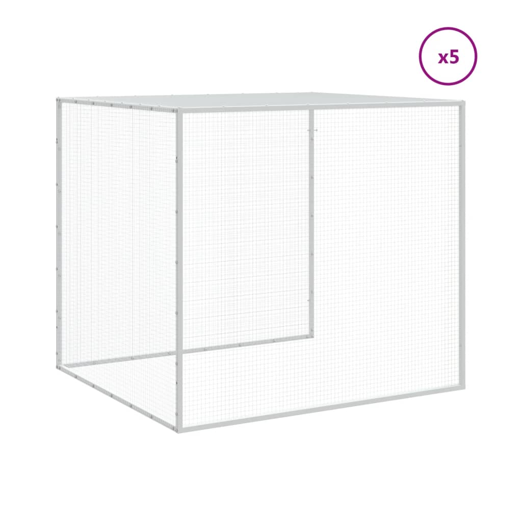 Klec pro kuřata se střechou antracitová 603 x 98 x 90 cm ocel