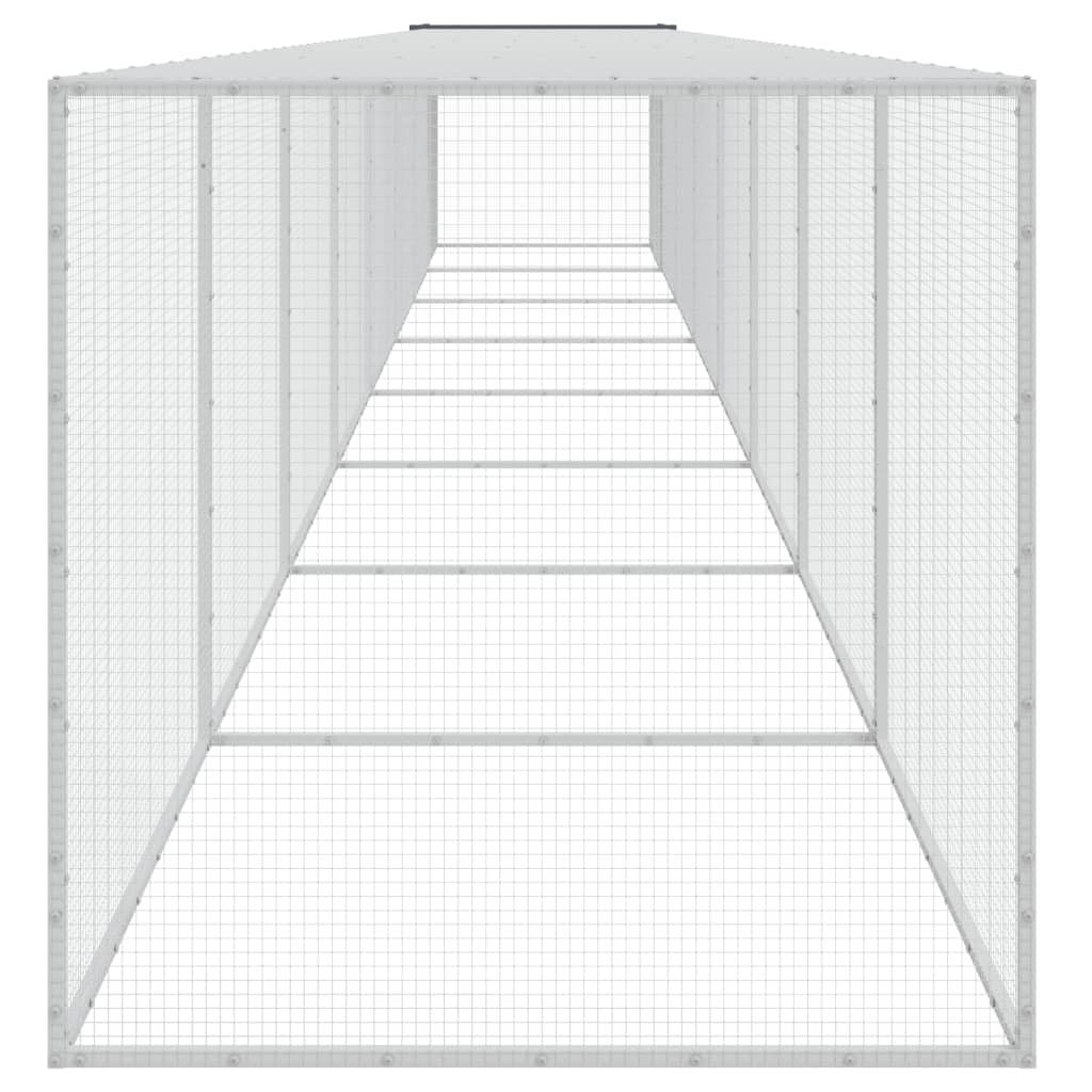 Klec pro kuřata se střechou antracitová 803 x 98 x 90 cm ocel