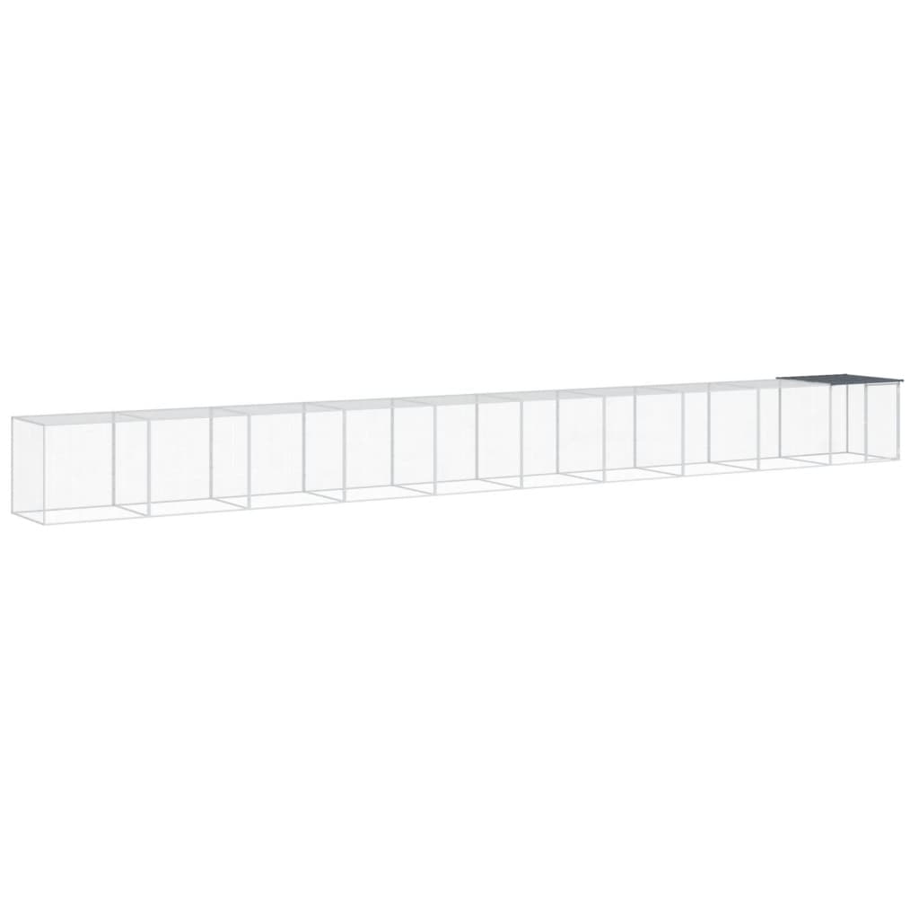 Klec pro kuřata se střechou antracitová 1 003 x 98 x 90 cm ocel