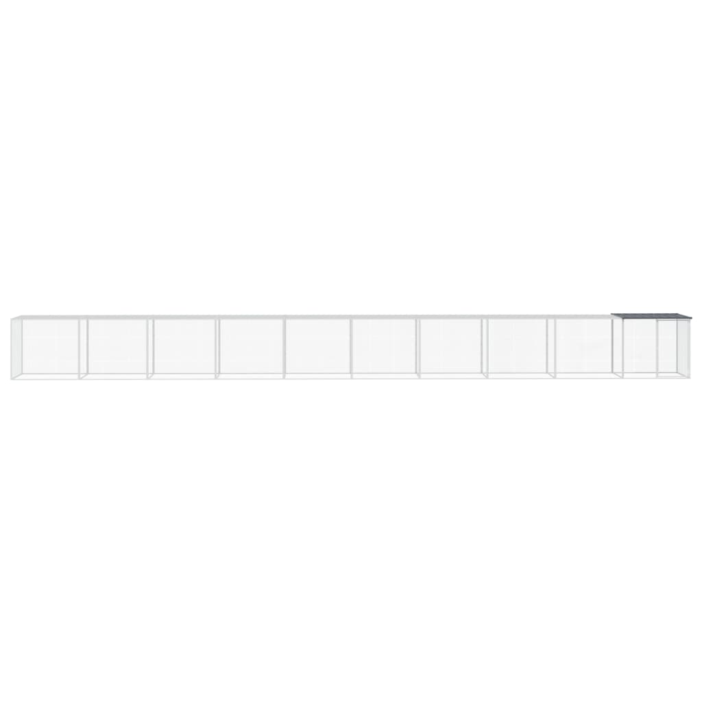 Klec pro kuřata se střechou antracitová 1 003 x 98 x 90 cm ocel
