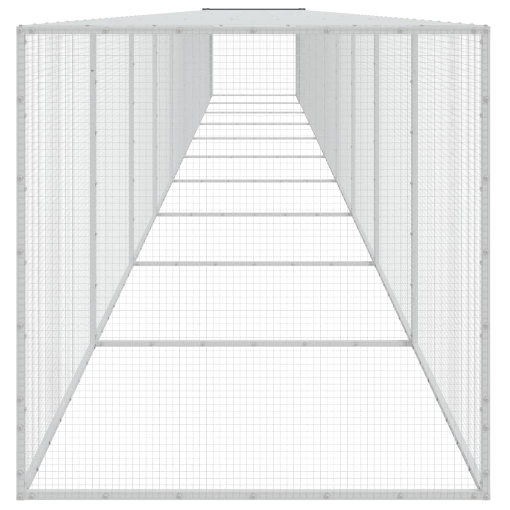 Klec pro kuřata se střechou antracitová 1 003 x 98 x 90 cm ocel