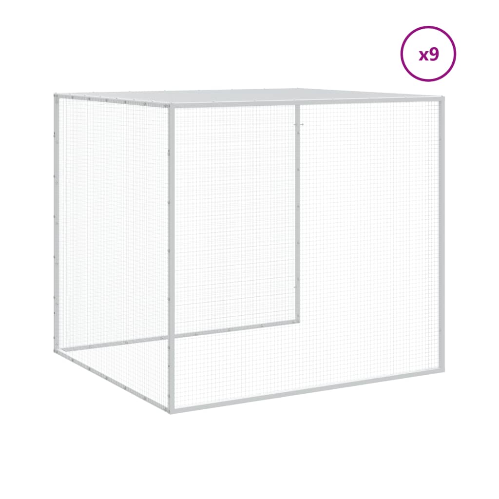 Klec pro kuřata se střechou antracitová 1 003 x 98 x 90 cm ocel