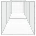 Načíst obrázek do prohlížeče galerie, Klec pro kuřata se střechou světle šedá 403 x 98 x 90 cm ocel
