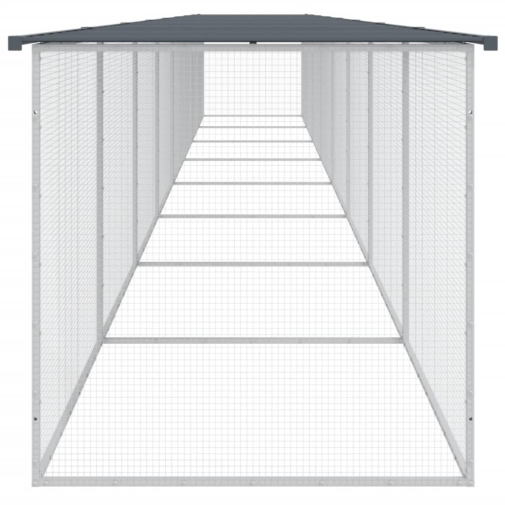 Klec pro kuřata se střechou antracitová 803 x 98 x 90 cm ocel