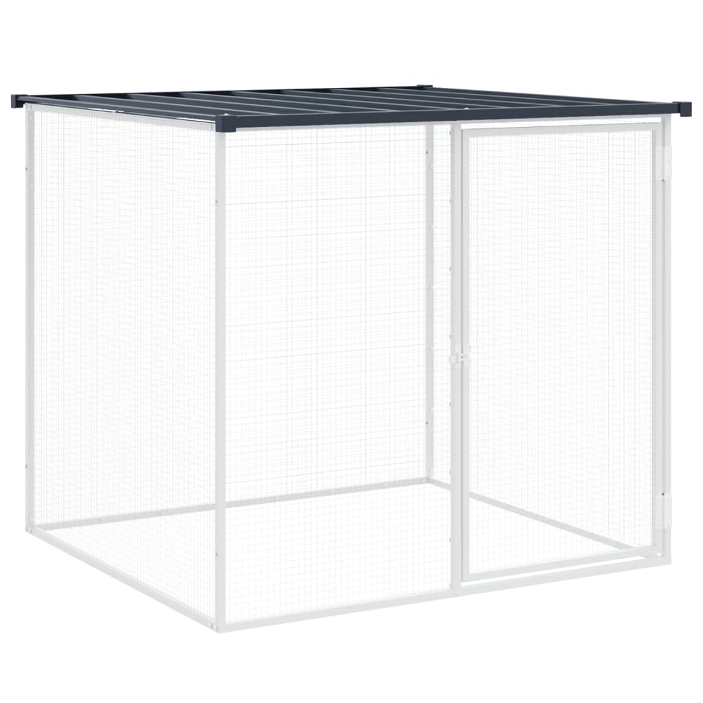 Klec pro kuřata se střechou antracitová 803 x 98 x 90 cm ocel