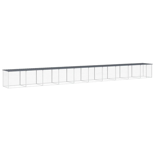 Klec pro kuřata se střechou antracitová 1 003 x 98 x 90 cm ocel