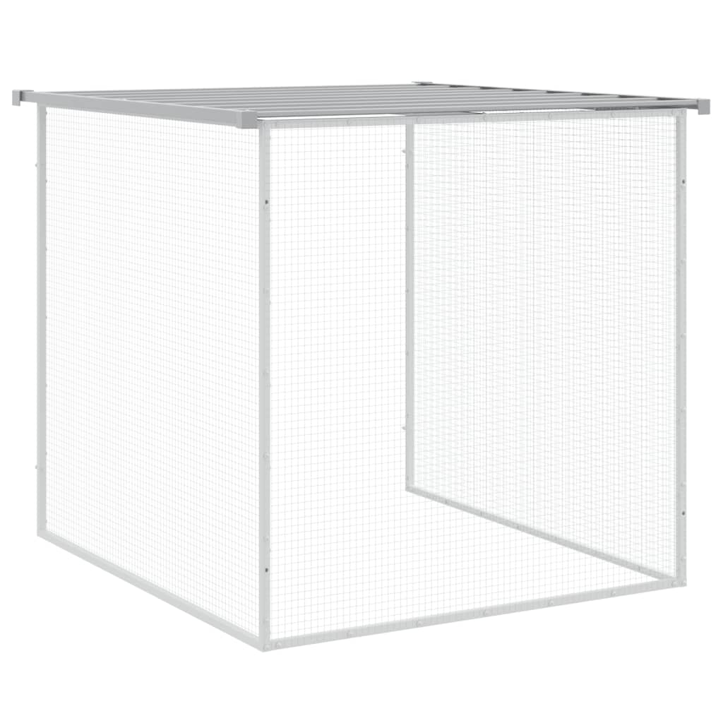 Klec pro kuřata se střechou světle šedá 1 003 x 98 x 90 cm ocel