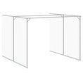 Načíst obrázek do prohlížeče galerie, Psí bouda s výběhem světle šedá 214x457x181 cm pozinkovaná ocel
