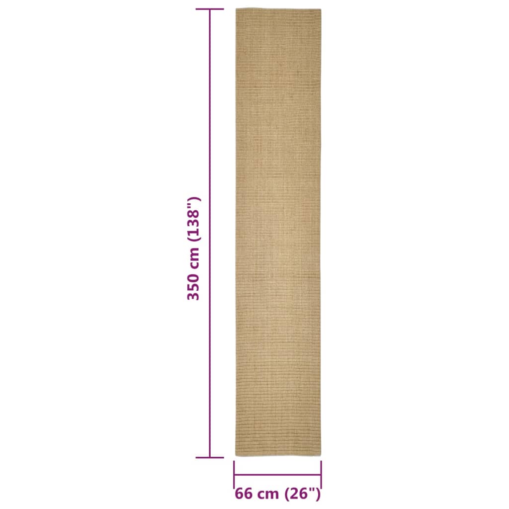 Sisalový koberec pro škrabací sloupek 66 x 350 cm