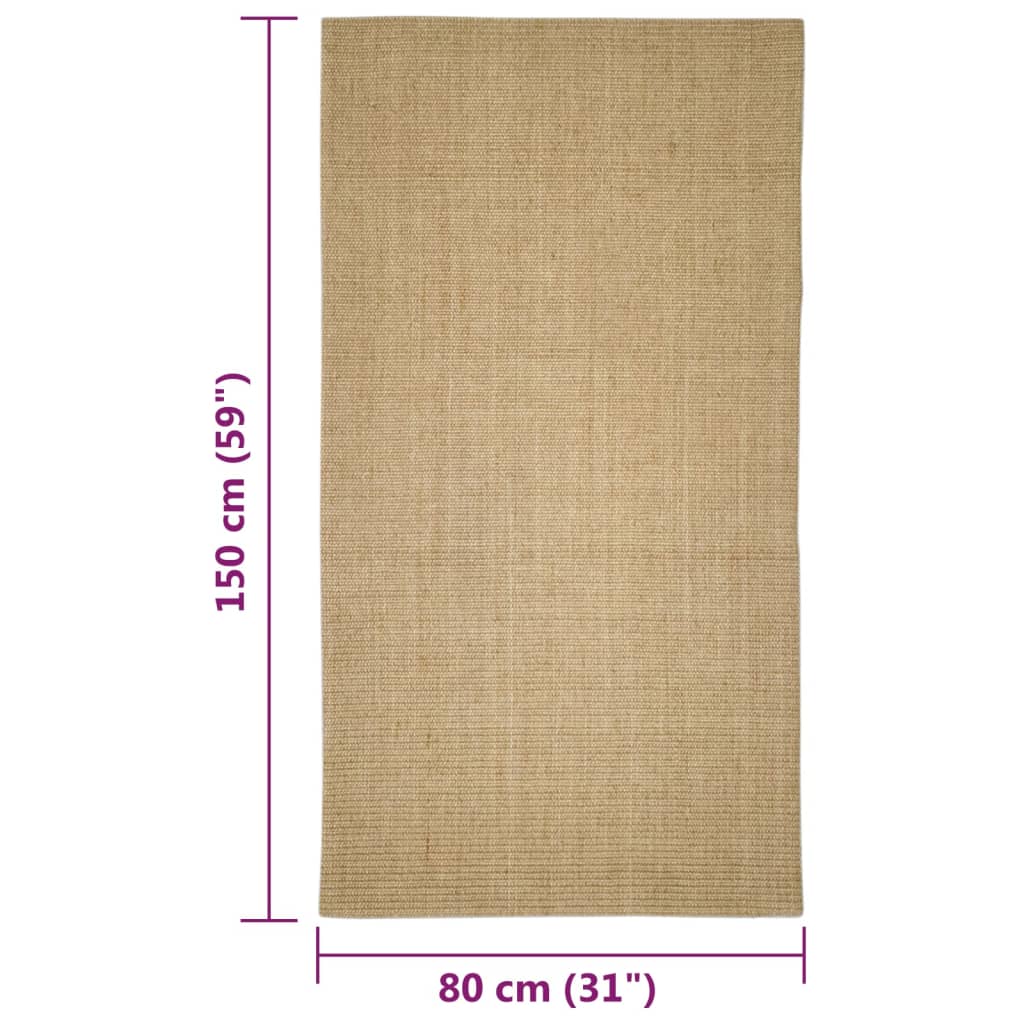 Sisalový koberec pro škrabací sloupek 80 x 150 cm
