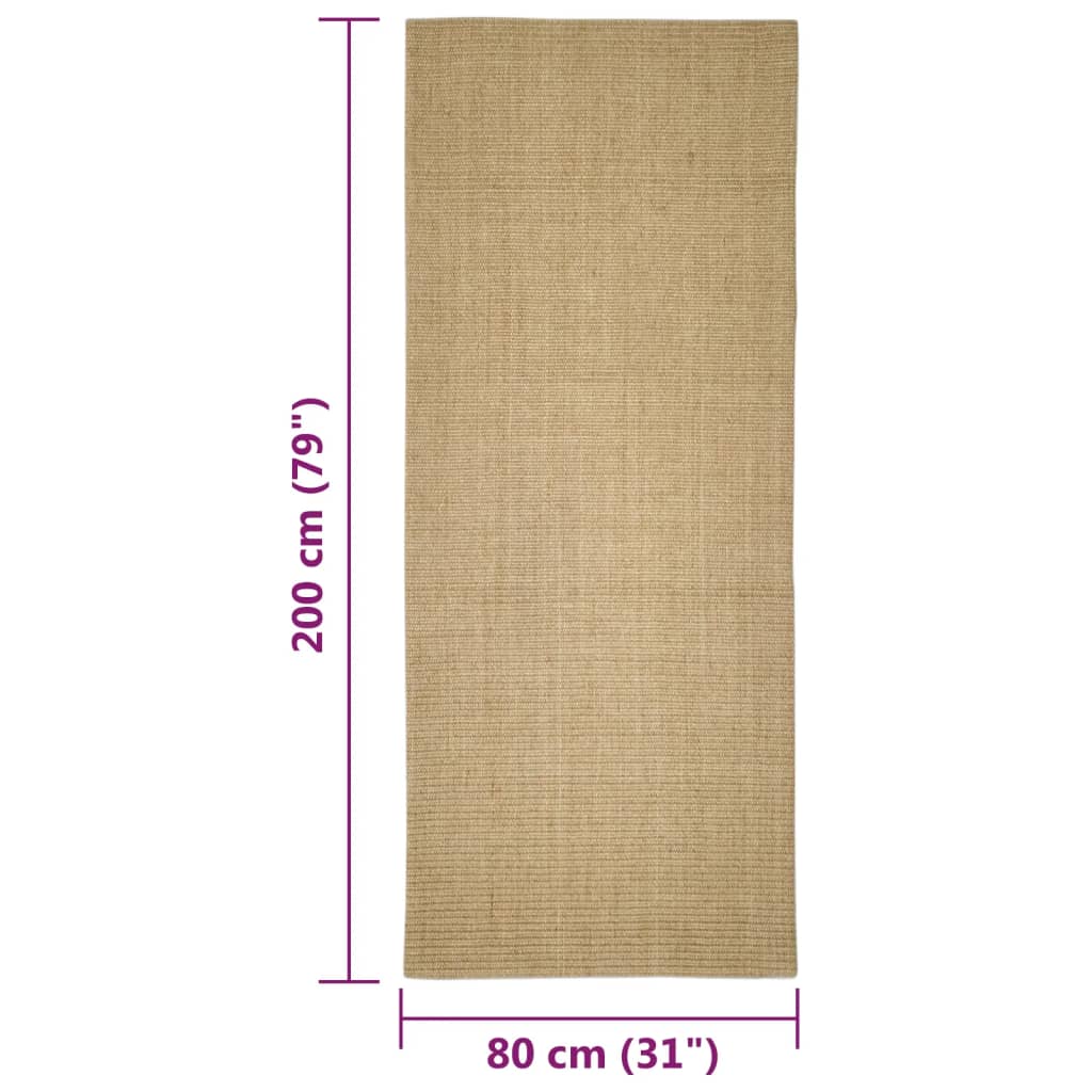 Sisalový koberec pro škrabací sloupek 80 x 200 cm
