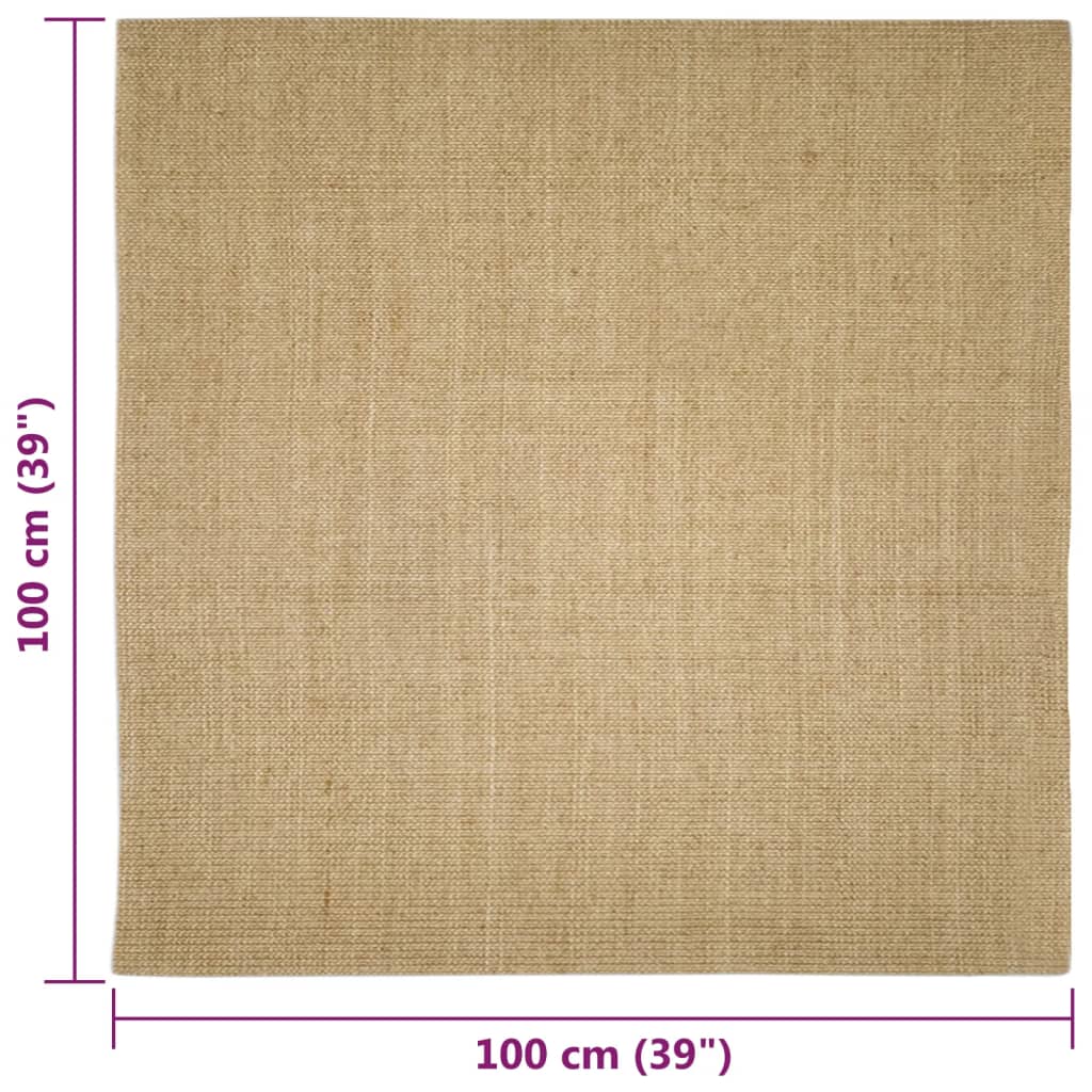Sisalový koberec pro škrabací sloupek 100 x 100 cm