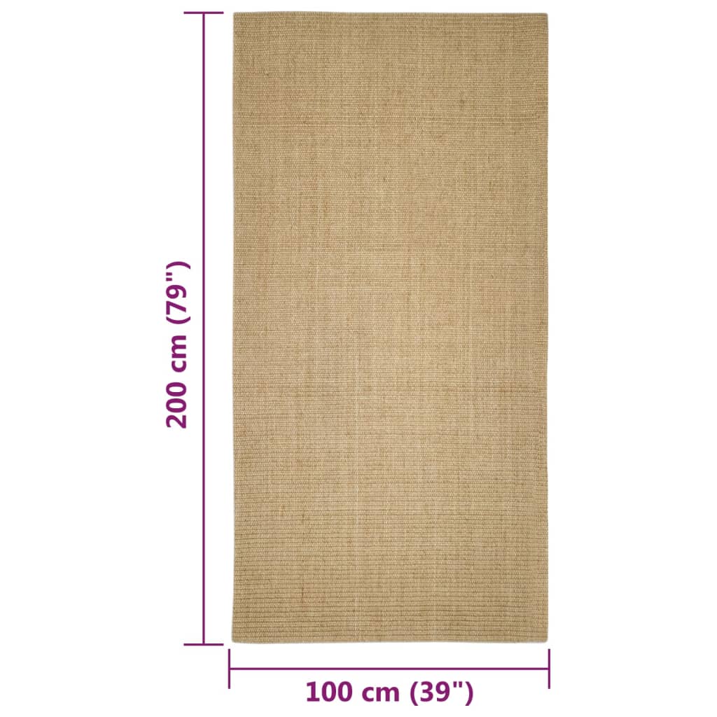 Sisalový koberec pro škrabací sloupek 100 x 200 cm
