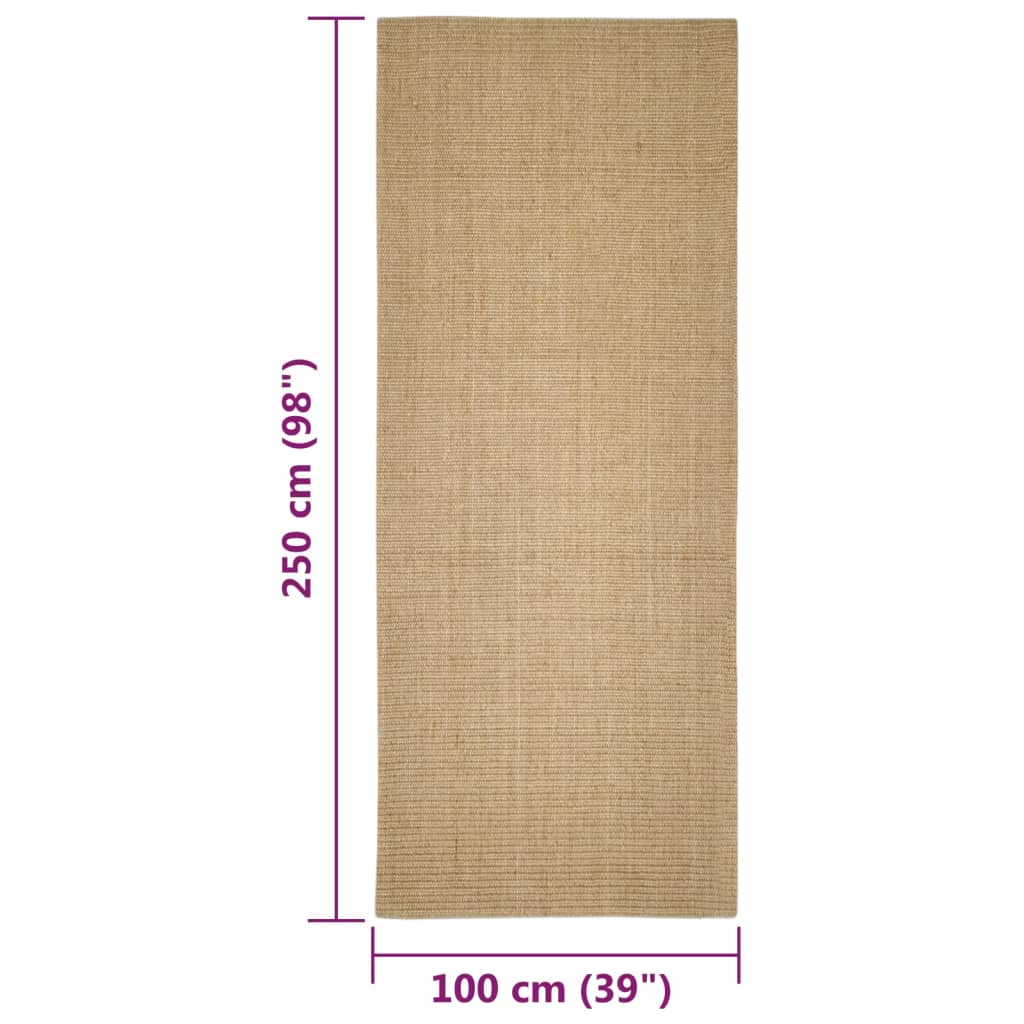 Sisalový koberec pro škrabací sloupek 100 x 250 cm