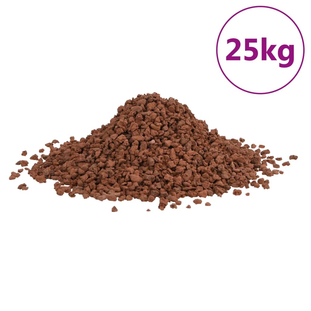 Sopečné kameny 25 kg červené 5–8 cm