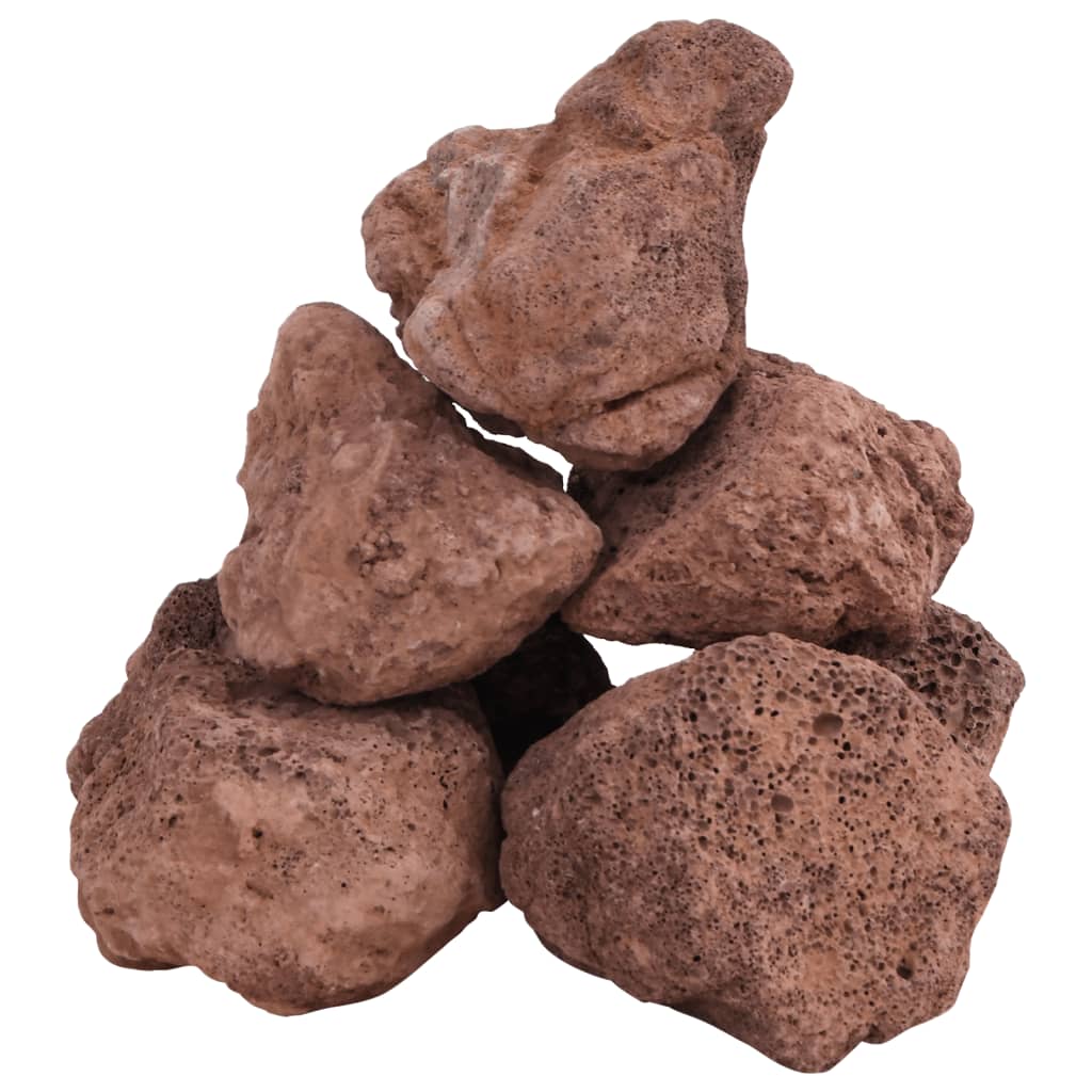 Sopečné kameny 10 kg červené 10–30 cm