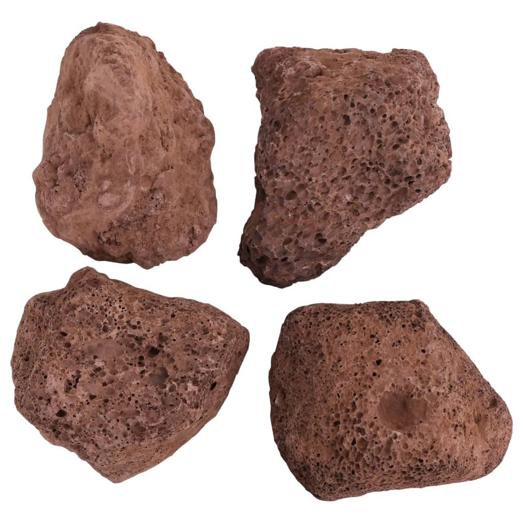 Sopečné kameny 25 kg červené 10–30 cm