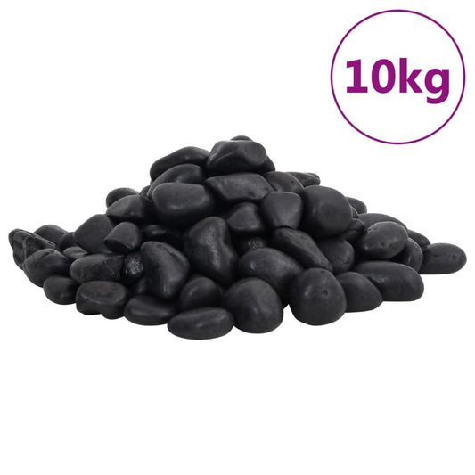 Leštěné oblázky 10 kg černé 2–5 cm