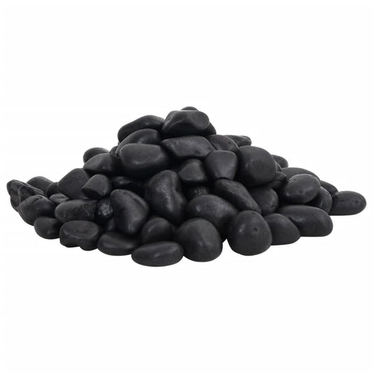 Leštěné oblázky 10 kg černé 2–5 cm