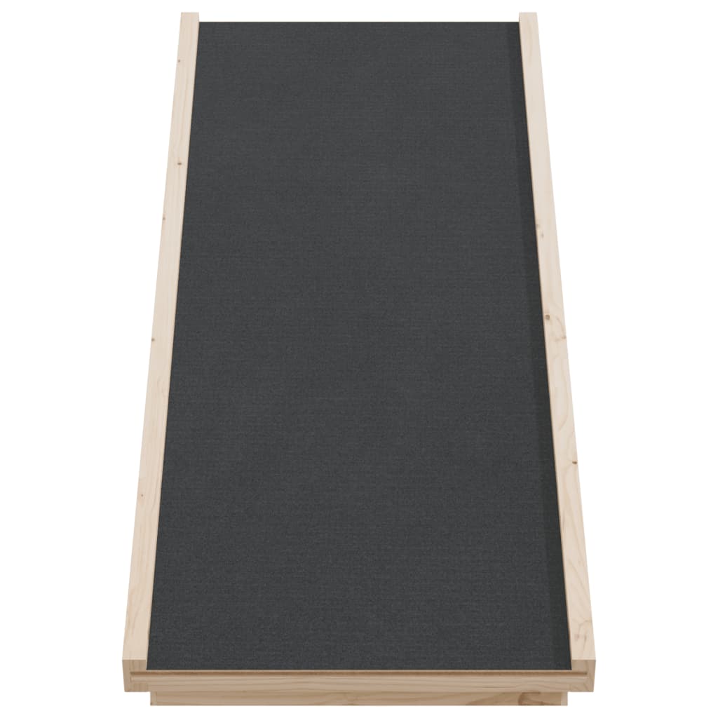 Rampa pro psy šedá 100 x 40 cm masivní jedlové dřevo
