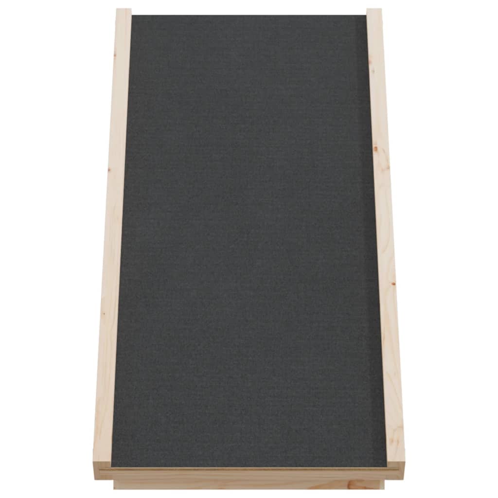 Rampa pro psy šedá 70 x 35 cm masivní jedlové dřevo