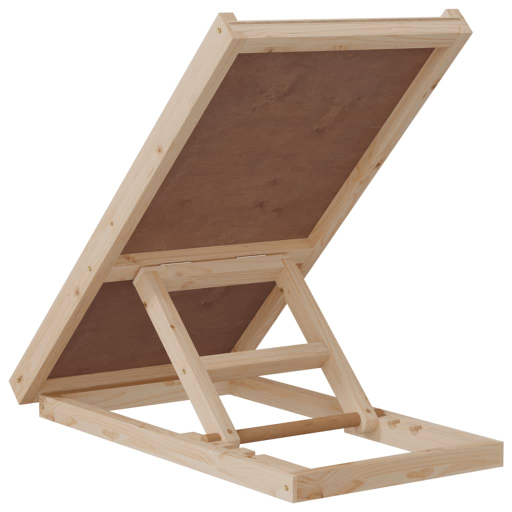 Rampa pro psy šedá 70 x 35 cm masivní jedlové dřevo