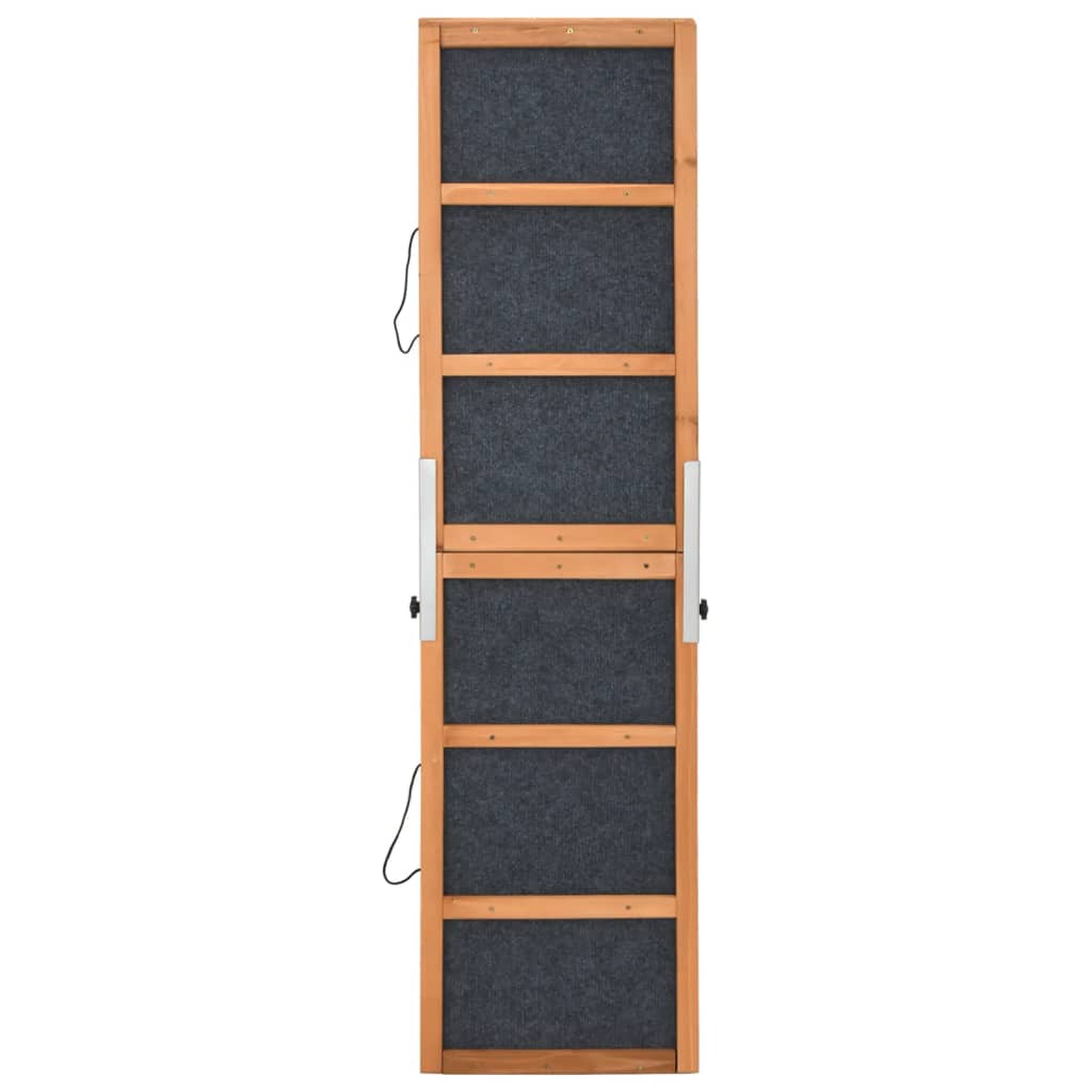 Rampa pro psy šedá 120 x 30 cm masivní jedlové dřevo