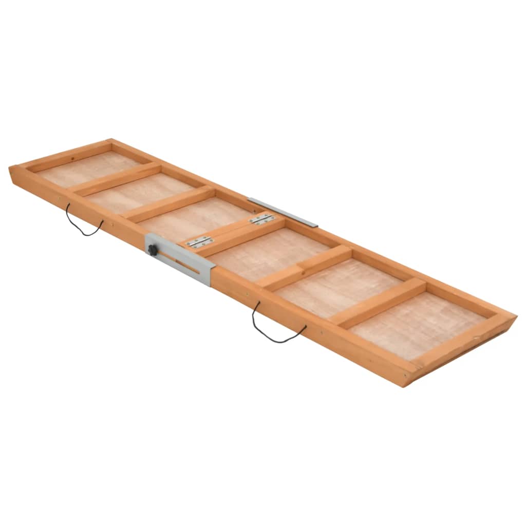 Rampa pro psy šedá 120 x 30 cm masivní jedlové dřevo